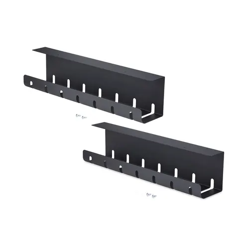 StarTech.com S2MB-DESK-CABLE-TRAY organizator na kable Biurko Korytko kablowe Czarny 2 szt.