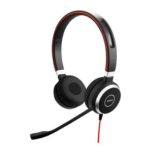 Jabra Evolve 40 Zestaw słuchawkowy Przewodowa Opaska na głowę Biuro/centrum telefoniczne Czarny, tylko 3,5 mm (bez USB)