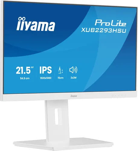iiyama ProLite XUB2293HSU-W7 monitor komputerowy 54,6 cm (21.5") 1920 x 1080 px Full HD LED Biały