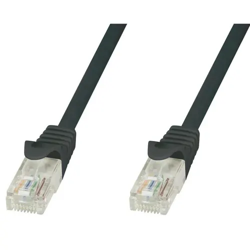 Techly ICOC CCA5U-010-BKT kabel sieciowy Czarny 1 m Cat5e U/UTP (UTP)