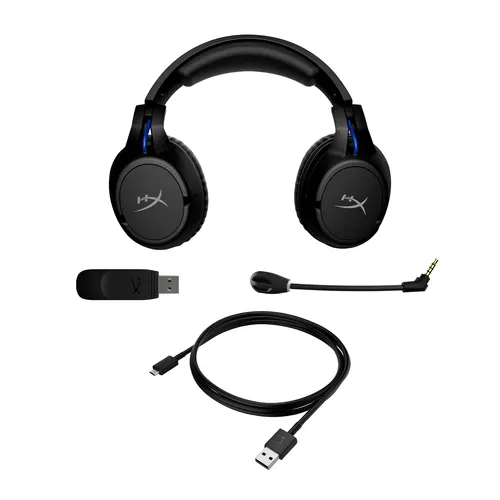 HyperX Cloud Flight – bezprzewodowy zestaw słuchawkowy do gier (czarno-niebieski) – PS5 PS4