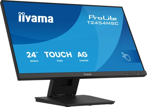 iiyama ProLite T2454MSC-B3AG monitor komputerowy 60,5 cm (23.8") 1920 x 1080 px Full HD LED Ekran dotykowy Przeznaczony dla wielu użytkowników Czarny