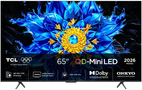 TCL P8L 65P8L Telewizor 165,1 cm (65") 4K Ultra HD Smart TV Wi-Fi Czarny 450 cd/m²