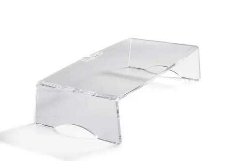 BakkerElkhuizen Q-riser 90 76,2 cm (30") Biurko Przezroczysty