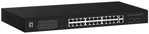 LevelOne GEP-2841 przełącznik sieciowy Zarządzany L2 Gigabit Ethernet (10/100/1000) Obsługa PoE 1U Czarny