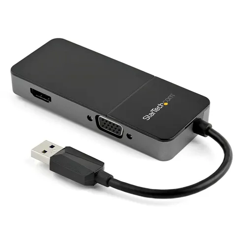 StarTech.com USB32HDVGA zewnętrzna karta graficzna usb 3840 x 2160 px Czarny, Srebrny