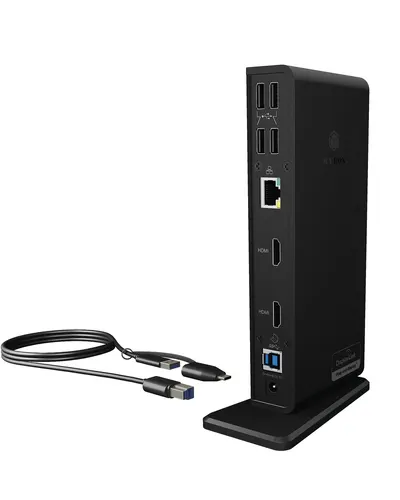 ICY BOX IB-DK2251AC Przewodowa USB 3.2 Gen 2 (3.1 Gen 2) Type-A Czarny