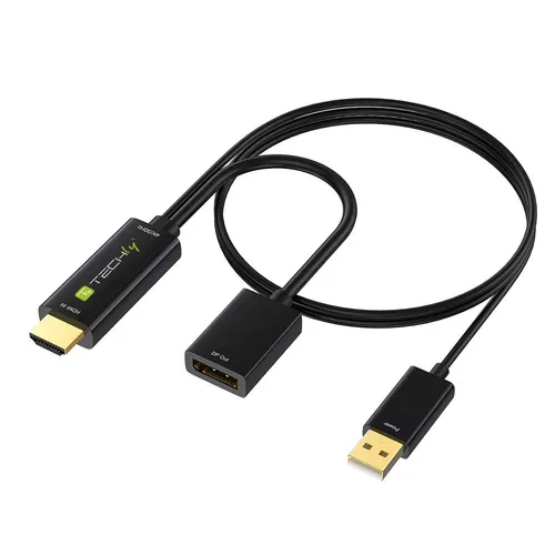 Techly ICOC HDMI-DP12A60 adapter kablowy HDMI Typu A (Standard) DisplayPort Czarny