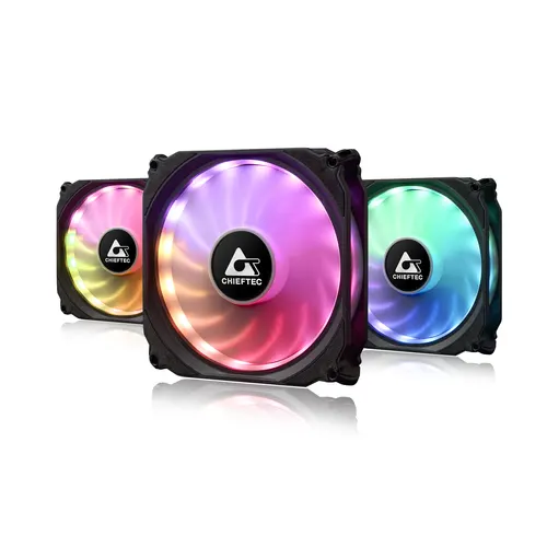 Chieftec CF-3012-RGB system chłodzenia komputerów Obudowa komputera Wentylator 12 cm Czarny
