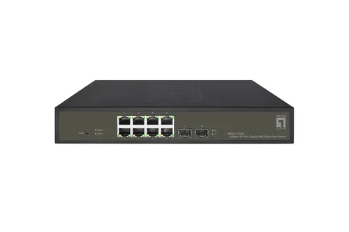 LevelOne GES-2110P przełącznik sieciowy Zarządzany L2 Gigabit Ethernet (10/100/1000) Obsługa PoE Czarny
