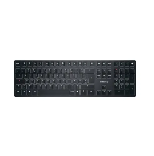 CHERRY KW X ULP klawiatura Uniwersalne USB + RF Wireless + Bluetooth AZERTY Francuski Czarny