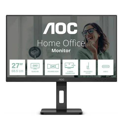 AOC P3 Q27P3CV/69 monitor komputerowy 68,6 cm (27") 2560 x 1440 px Czarny