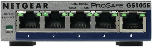 NETGEAR GS105E-200PES przełącznik sieciowy Zarządzany L2/L3 Gigabit Ethernet (10/100/1000) Szary
