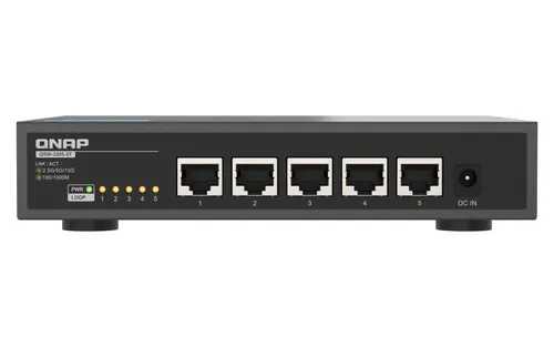 QNAP QSW-3205-5T przełącznik sieciowy Nie zarządzany 10G Ethernet (100/1000/10000) Desktop Czarny