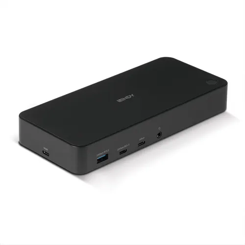 Lindy 43366 stacja dokująca Dokujący USB 3.2 Gen 2 (3.1 Gen 2) Type-C Czarny