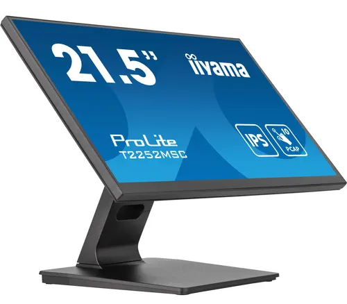 iiyama ProLite T2252MSC-B2 monitor komputerowy 54,6 cm (21.5") 1920 x 1080 px Full HD LCD Ekran dotykowy Czarny