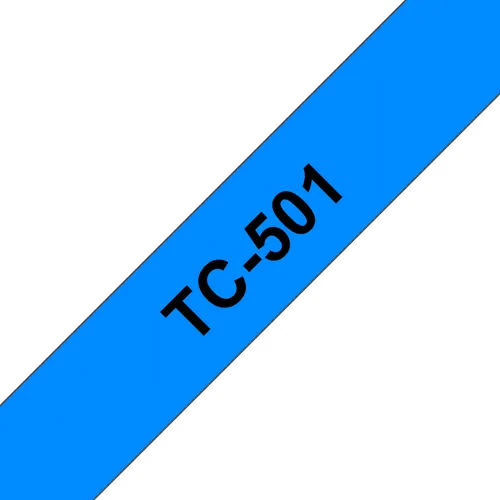 Brother TC-501 taśmy do etykietowania Czarny na niebieskim