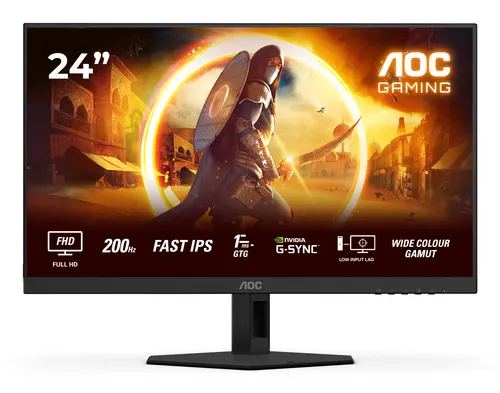 AOC G4 24G4HRE monitor komputerowy 60,5 cm (23.8") 1920 x 1080 px Full HD LED Czarny, Czerwony