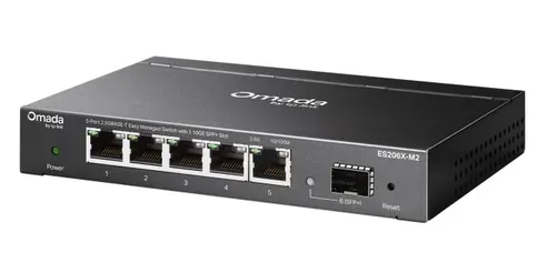 TP-Link Omada ES206X-M2 przełącznik sieciowy Zarządzany L2 2.5G Ethernet (100/1000/2500) Montaż na biurku/ścianie Czarny