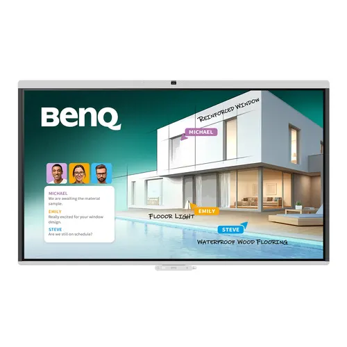 BenQ CM7505 tablica interaktywna 190,5 cm (75") 3840 x 2160 px Ekran dotykowy Biały USB / Bluetooth