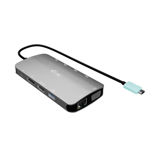 i-tec C31NANOTRIDOCKPD stacja dokująca Przewodowa USB 3.2 Gen 1 (3.1 Gen 1) Type-C Srebrny