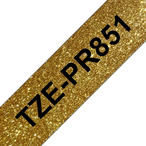 Brother TZE-PR851 taśmy do etykietowania Czarny na złotym