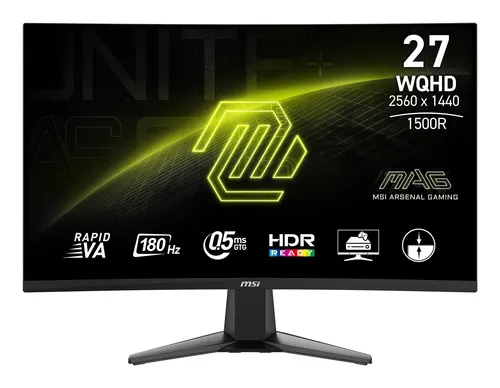 MSI MAG 27CQ6F monitor komputerowy 68,6 cm (27") 2560 x 1440 px Quad HD LCD Czarny