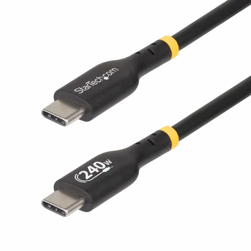 StarTech.com USB2EPR1M kabel USB USB 2.0 1 m USB C 0,48 Gbit/s 240 W Czarny