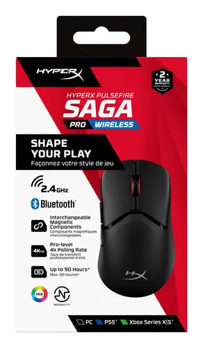 HyperX Bezprzewodowa mysz dla graczy Pulsefire Saga Pro ()