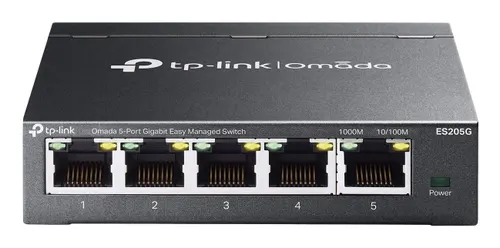 TP-Link Omada ES205G przełącznik sieciowy Zarządzany Gigabit Ethernet (10/100/1000) Czarny