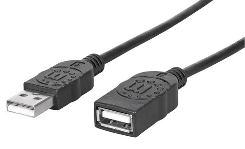 Manhattan 308519 kabel USB USB 2.0 1 m USB A 0,48 Gbit/s Czarny