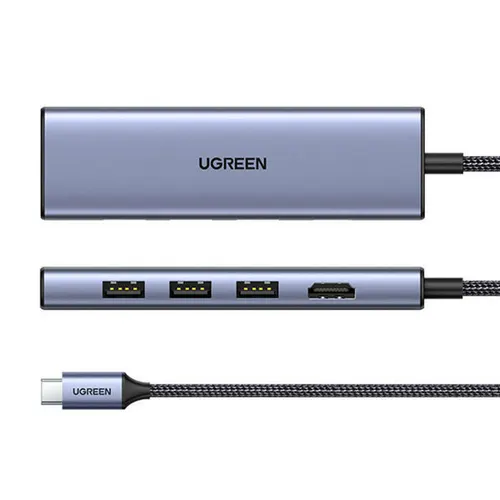 Ugreen 20956A huby i koncentratory USB Type-C 5000 Mbit/s Srebrny