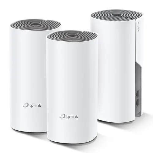 TP-Link Deco E4 (3-pack) Dual-band (2.4 GHz/5 GHz) Wi-Fi 5 (802.11ac) Biały, Szary 2 Wewnętrzny, 3 szt.