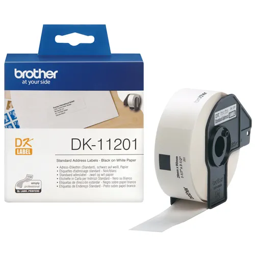 Brother DK-11201 taśmy do etykietowania Czarny na białym