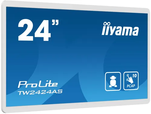 iiyama TW2424AS-W1 signage display Płaski panel Digital Signage 60,5 cm (23.8") Wi-Fi 350 cd/m² 4K Ultra HD Czarny Ekran dotykowy Procesor wbudowany Android 24/7