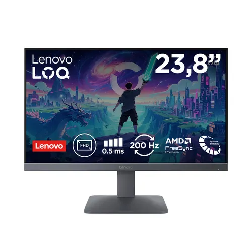 Lenovo LOQ 24-10 monitor komputerowy 60,5 cm (23.8") 1920 x 1080 px Full HD LED Czarny