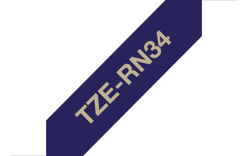 Brother TZE-RN34 taśmy do etykietowania Złoty na granatowym