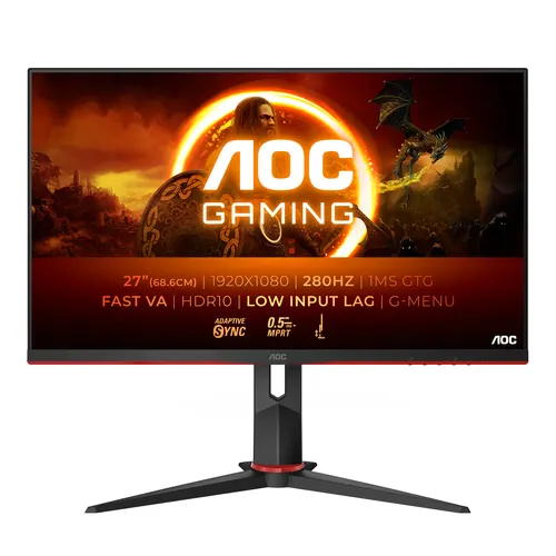 AOC G2 27G2ZN3/BK monitor komputerowy 68,6 cm (27") 1920 x 1080 px Full HD LCD Czarny, Czerwony