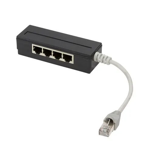 LogiLink MP0032 rozgałęziacz sieciowy Czarny