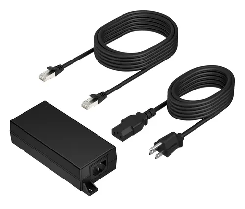 HP Poly PoE++ 65W 2.5G Adapter with 3.66m CAT6A Cable and Power Cord Czarny (B5NH6AA#ABB)