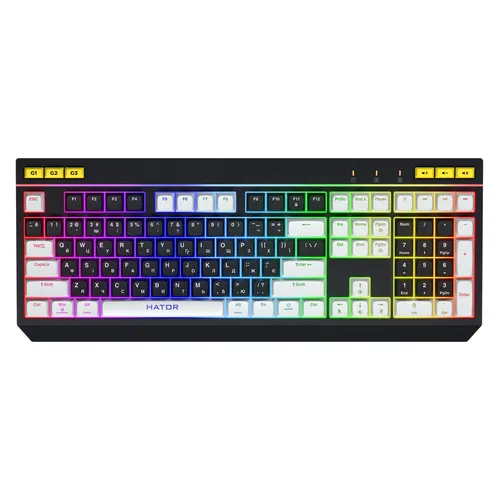 HATOR Icefall klawiatura Gaming USB QWERTY US English Czarny, czarno-biała