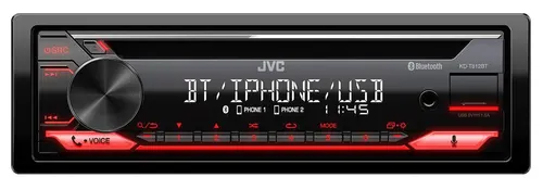 JVC KD-T812BT Czarny, Czerwony 200 W Bluetooth