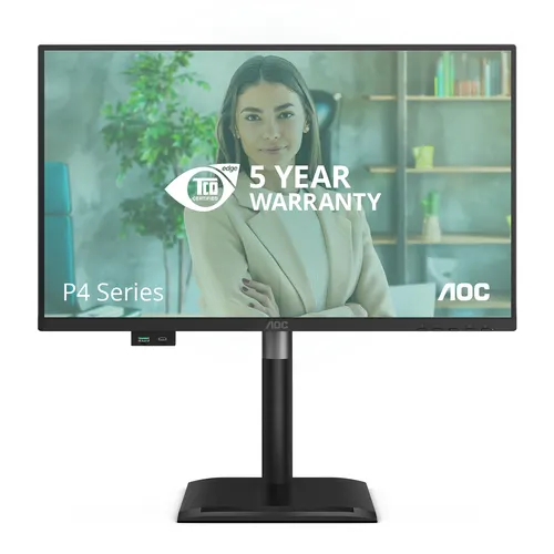 AOC 24P4U monitor komputerowy 60,5 cm (23.8") 1920 x 1080 px Full HD Czarny
