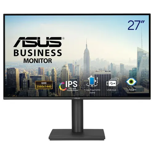 ASUS BE27AQ monitor komputerowy 68,6 cm (27") 2560 x 1440 px Quad HD LCD Czarny