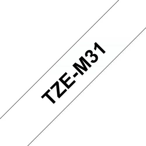 Brother TZE-M31 taśmy do etykietowania Czarny na przezroczystym