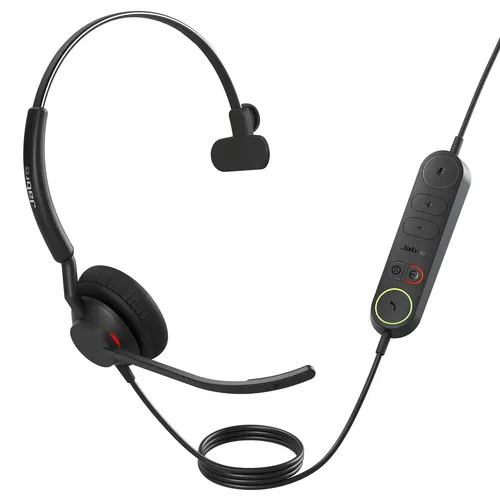 Jabra Engage 40 Zestaw słuchawkowy Przewodowa Opaska na głowę Biuro/centrum telefoniczne, mono, Inline Link, UC, USB-A