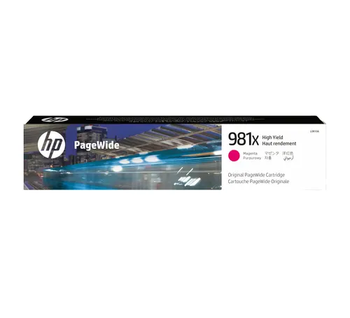 HP Oryginalny purpurowy wkład atramentowy 981X PageWide o dużej pojemności