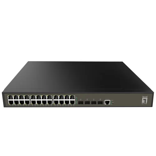 LevelOne GEL-2871 przełącznik sieciowy Zarządzany L2+ Gigabit Ethernet (10/100/1000) 1U Czarny