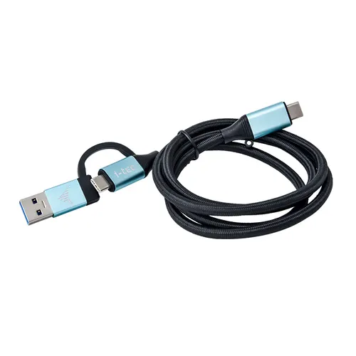 i-tec C31USBCACBL kabel USB USB 3.2 Gen 1 (3.1 Gen 1) 1 m USB C 10 Gbit/s Czarny, Niebieski