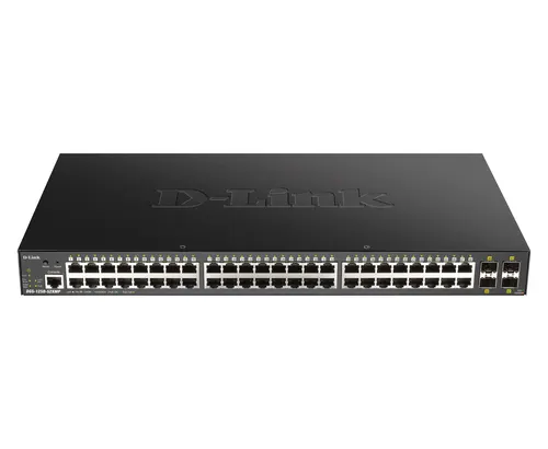D-Link DGS-1250-52XMP przełącznik sieciowy Zarządzany L3 Obsługa PoE Czarny